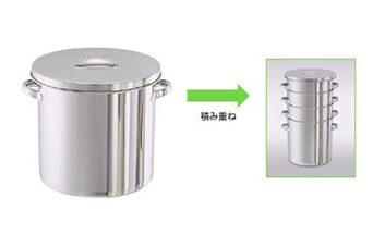 フタ付テーパー缶