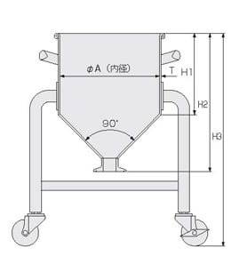 ホッパー型容器