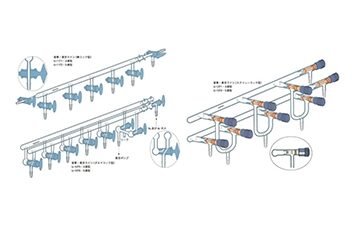 窒素／真空ライン