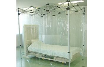 ベッド用簡易 隔離病室ユニット・折り畳み式